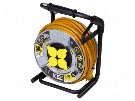 Extension lead | 3x2.5mm2 | reel,with non-rotating sockets | 50m