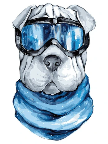 Tapyba pagal skaicius TM Varvikas Shar-Pei ME1110e 30x40 cm