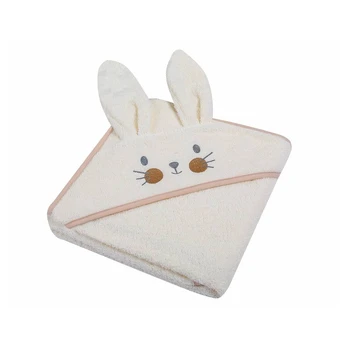 Rankšluostis - 328 - TERRY - ANIMALS II - BUNNY - dydis 100x100 - ECRU