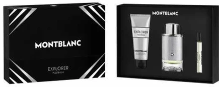 Mont Blanc Montblanc Explorer Platinum Eau De Perfume Purškiklis 100ml rinkinys vyrams 3 vnt