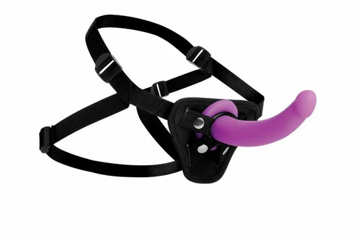 Xr Brands Navigator Silicone Curved Model with Adjustable Harness, Violetinė, 18 cm