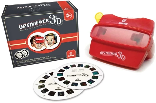 Svoora retro 3D akiniai Optiviewer su 2 diskais