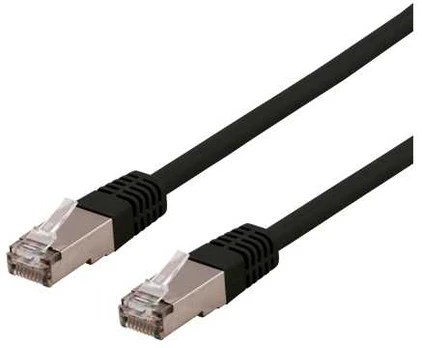 DELTACO S/FTP Cat6 patchkabel, LSZH, 20m, Juodas