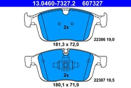 ATE 13.0460-7327.2 Brake pad set