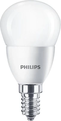 Lemputė Philips LED, P45, šiltai balta, E14, 5 W, 470 lm