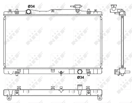 Variklio radiatorius NRF NRF 53062