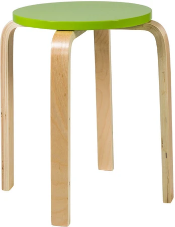 Taburetė Home4you Sixty-1, ruda/žalia, 41 cm x 41 cm x 45 cm