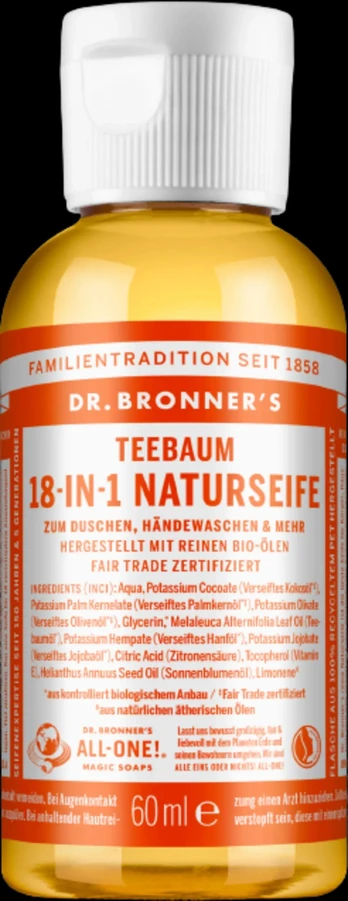 Dr. Bronner's 18in1 Natural Tea Tree Soap, 60 ml