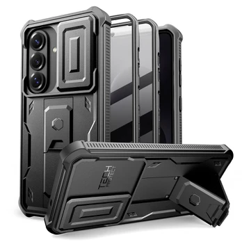 Juodas dėklas Samsung Galaxy S26 telefonui "Tech-Protect Kevlar Cam+ 2-Set"