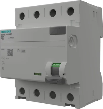 Siemens RCCB 40A 30mA 4p RCCB VDE Siemens 0126