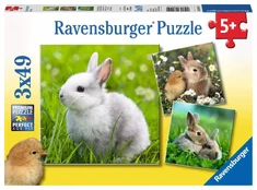 Ravensburger 3 dėlionės „Triušiukai“, 3×49 det., nuo 5 m. kaina