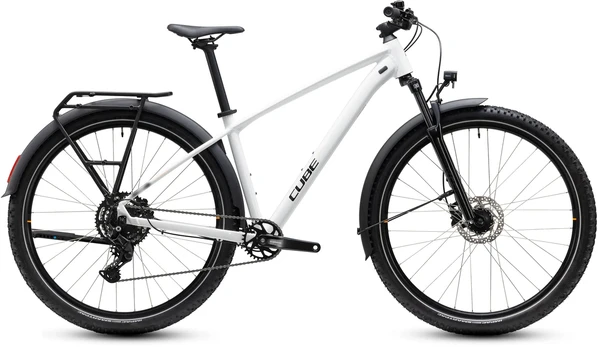 Dviratis Cube Aim ONE FE 27.5 metallicwhite'n'juodas 2027-S (Dydis: S)