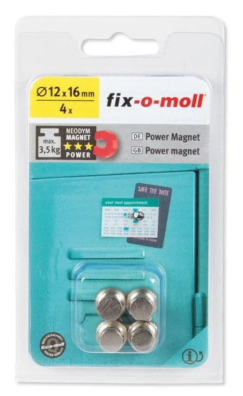 Magnetas Fix-O-Moll 3562820, pilka, 4 vnt.