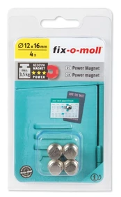 Magnetas Fix-O-Moll 3562820, pilka, 4 vnt. kaina