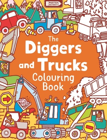 Diggers and Trucks Colouring Book