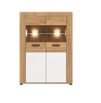 Spintelė Liveo Besto BT4, su led apšvietimu, ruda/balta