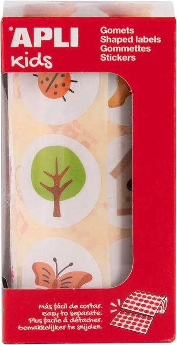 Apli Kids 20051-33mm apvalūs sodo lipdukai
