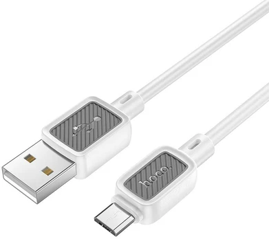 Cable USB A to Micro USB Hoco 2,4A 1 m X108 baltas
