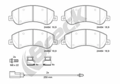 BRECK 24484 00 703 10 Brake pad set kaina