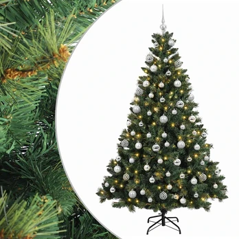 Dirbtinė Kalėdų eglutė su burbulais 210 cm 300 LED Šilta balta