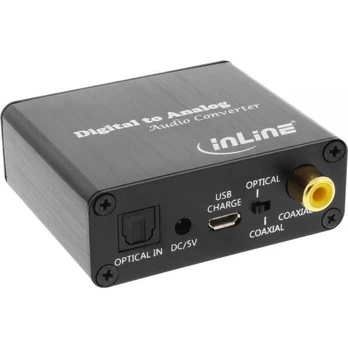 Adapteris AV InLine Toslink - RCA (Cinch) juoda (65002K)