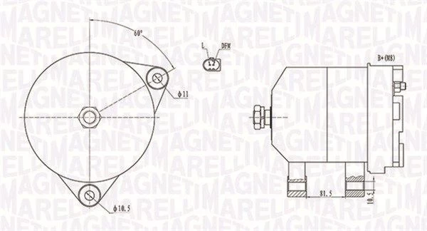 Kintamosios srovės generatorius MAGNETI MARELLI 063731915010