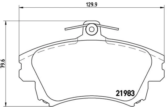 Stabdžių trinkelių rinkinys, diskinis stabdys BREMBO P 54 036
