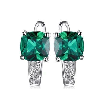 Sidabriniai auskarai Emerald