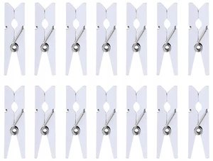 Dekoracija Party&Deco Clothespins, balta, 3.5 cm, 20 vnt.
