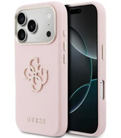 Dėklas Guess FW Resin Logo iPhone 17 Pro, rožinis