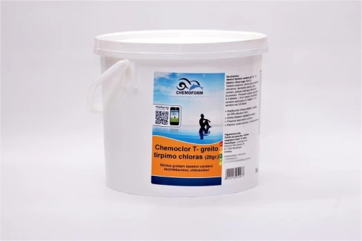 Greito tirpimo chloras Chemoclor T- tabletės (20g), 5kg