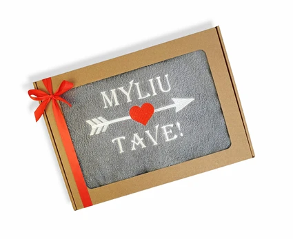 Siuvinėtas rankšluostis „Myliu tave“