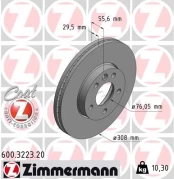 Stabdžių diskas ZIMMERMANN 600.3223.20 kaina