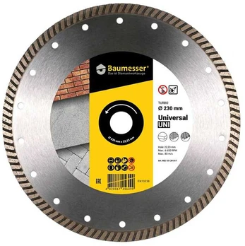 230MM BAUMESSER TURBO UNIVERSAL UNI Deimantinis diskas
