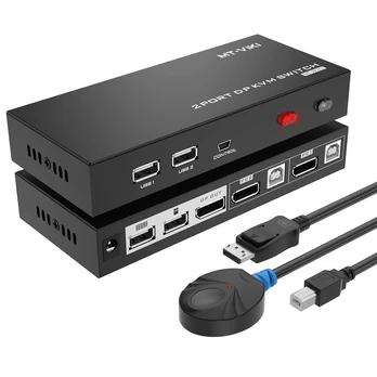 Displayport KVM jungiklis, 2 prievadų MT-viki