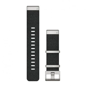 Apyrankė Garmin QuickFit 22 Watch Bands, Jacquard-weave nylon strap Black