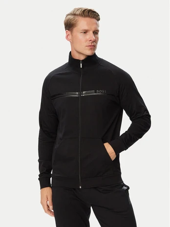 BOSS Džemperis Authentic 50554779 Juoda Regular Fit
