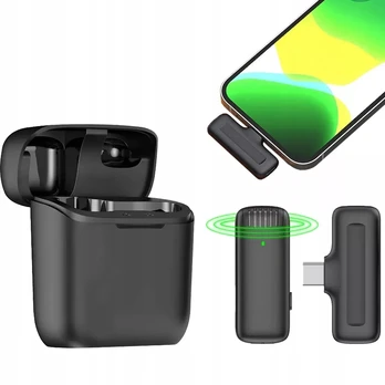 Belaidis mikrofonas su USB-C – 360° garsas ir triukšmo slopinimas