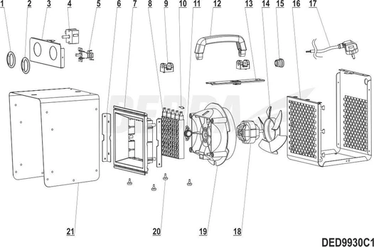Dedra termostatas YT-WN16 T250 16A 250V
