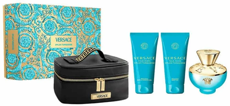 Versace Dylan Torquoise Eau De Toilette Purškiklis, 100 ml Set 4 Pieces
