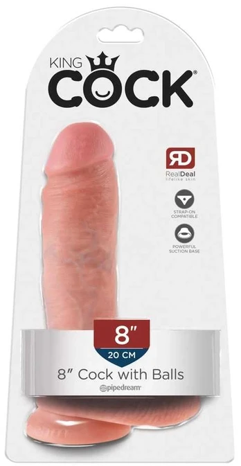 Dildo KING COCK 8 WITH BALLS 20,3 cm