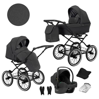 Universalus vežimėlis Romantic Kunert 3in1, anthracite