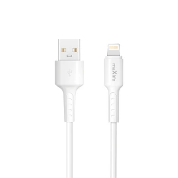 Maxlife MXUC-13 cable USB-A - Lightning 1,0 m 3,0A baltas