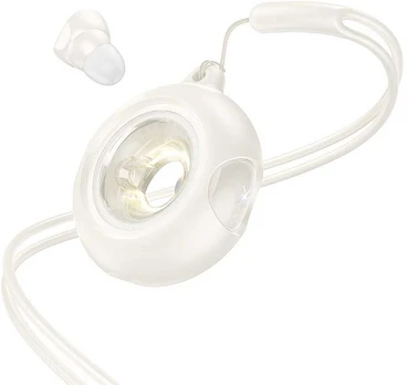 Dėklas HOCO wireless earphones bluetooth TWS EW71 milky baltas