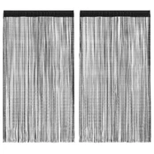 Virvelinės užuolaidos, 2vnt., 100x250cm, juodos spalvos kaina