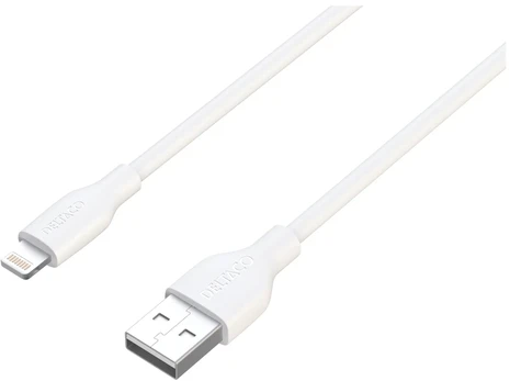 USB-A - Lightning kabelis DELTACO, 2m, baltas / IPLH-402-1 / 1903214