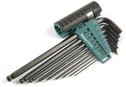 Kamasa Tools Ilgų šešiakampių su apvaliu galu rinkinys