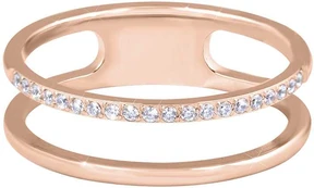 Troli Double minimalist rose auksinis ring kaina