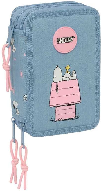 Kelioninis Safta Peanuts Snoopy triple pencil case 37pcs