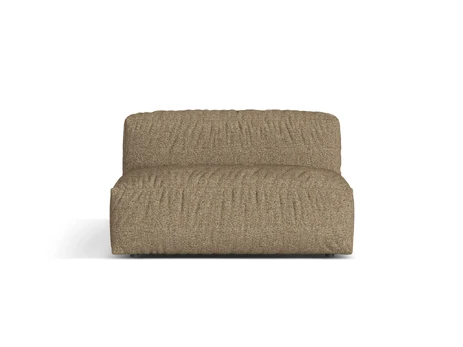 Boucle Modul Armless, "Martina", 1 Seat, 132x106x75, Cappuccino